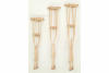Youth Wooden Crutches W/Tips Arm Pad